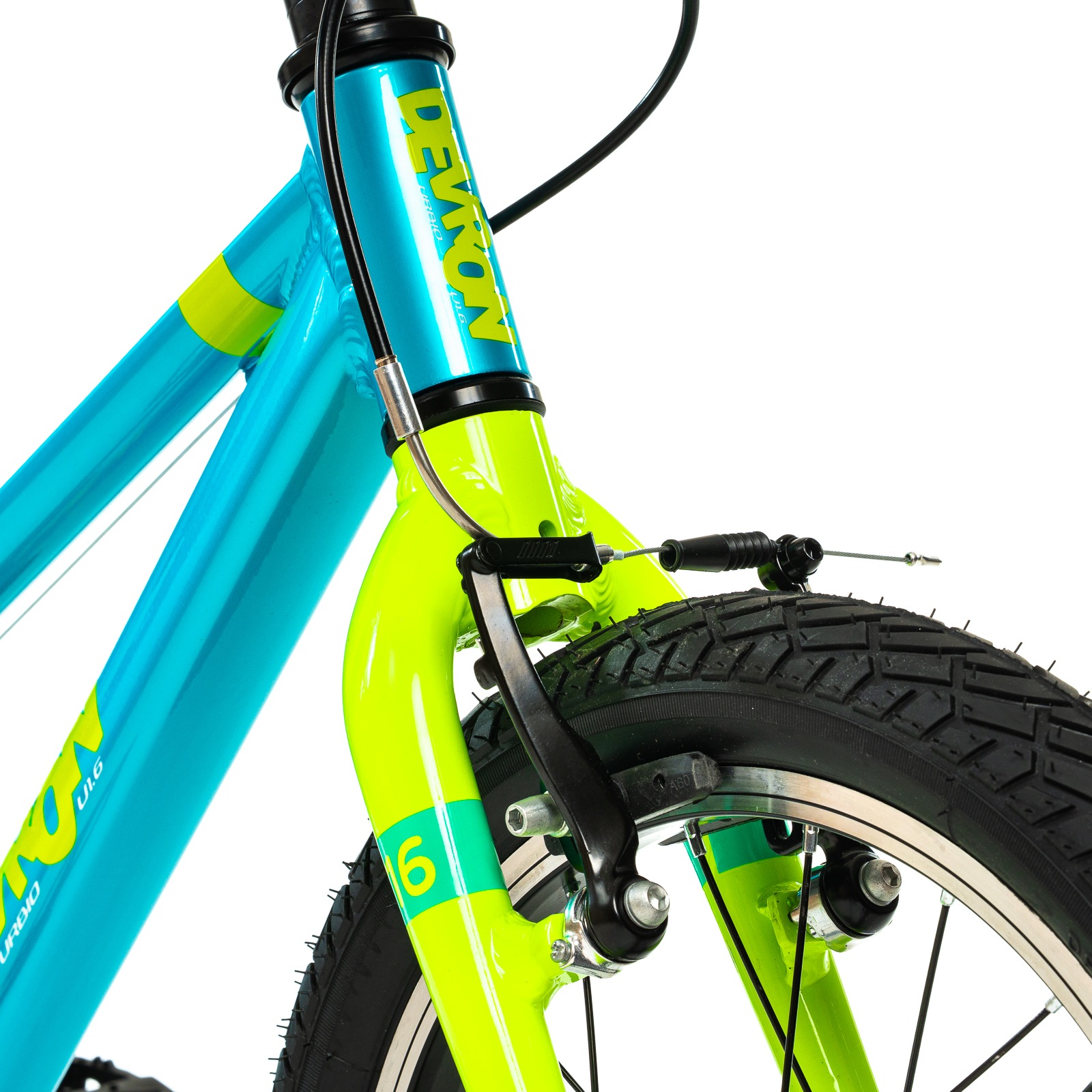 Bicicleta Copii Devron Urbio U1.6 Super Light, 16 Inch, Albastru-Verde