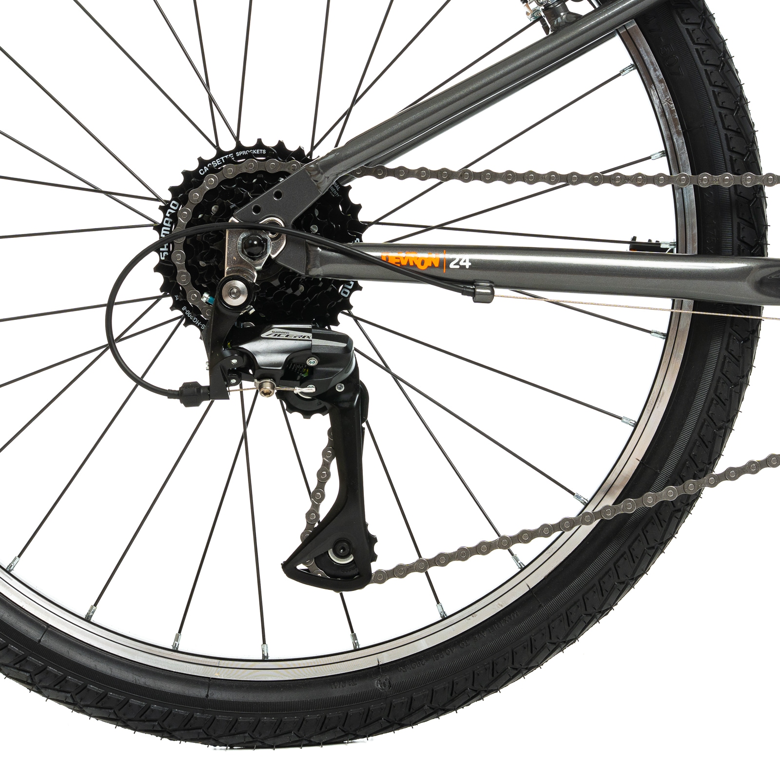 Bicicleta Copii Devron Urbio U2.4 Super Light, 24 Inch, Gri-Portocaliu