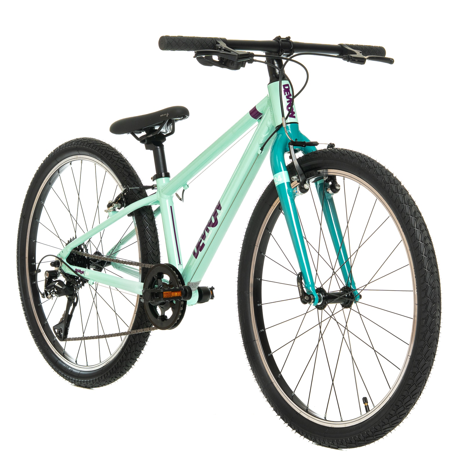Bicicleta Copii Devron Urbio U2.4 Super Light, 24 Inch, Turcoaz-Verde