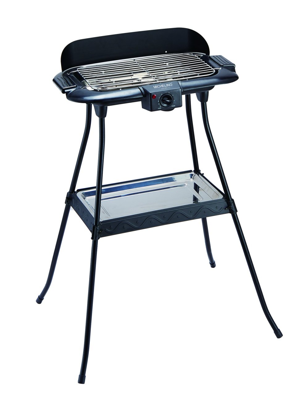 Gratar electric 2 in 1 MICHELINO 74372, 2200W, suprafata 38x22cm, termostat, temperatura reglabila, cromat