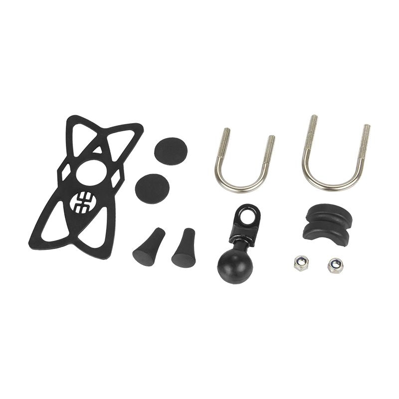 Suport de telefon pentru bicicleta si motocicleta, incarcator USB, negru