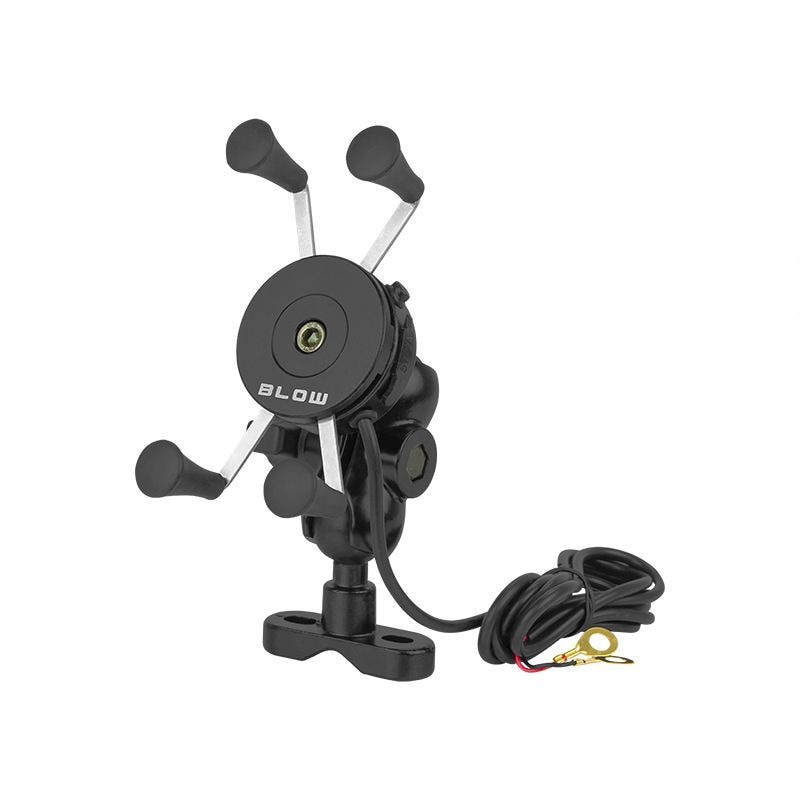 Suport de telefon pentru bicicleta si motocicleta, incarcator USB, negru