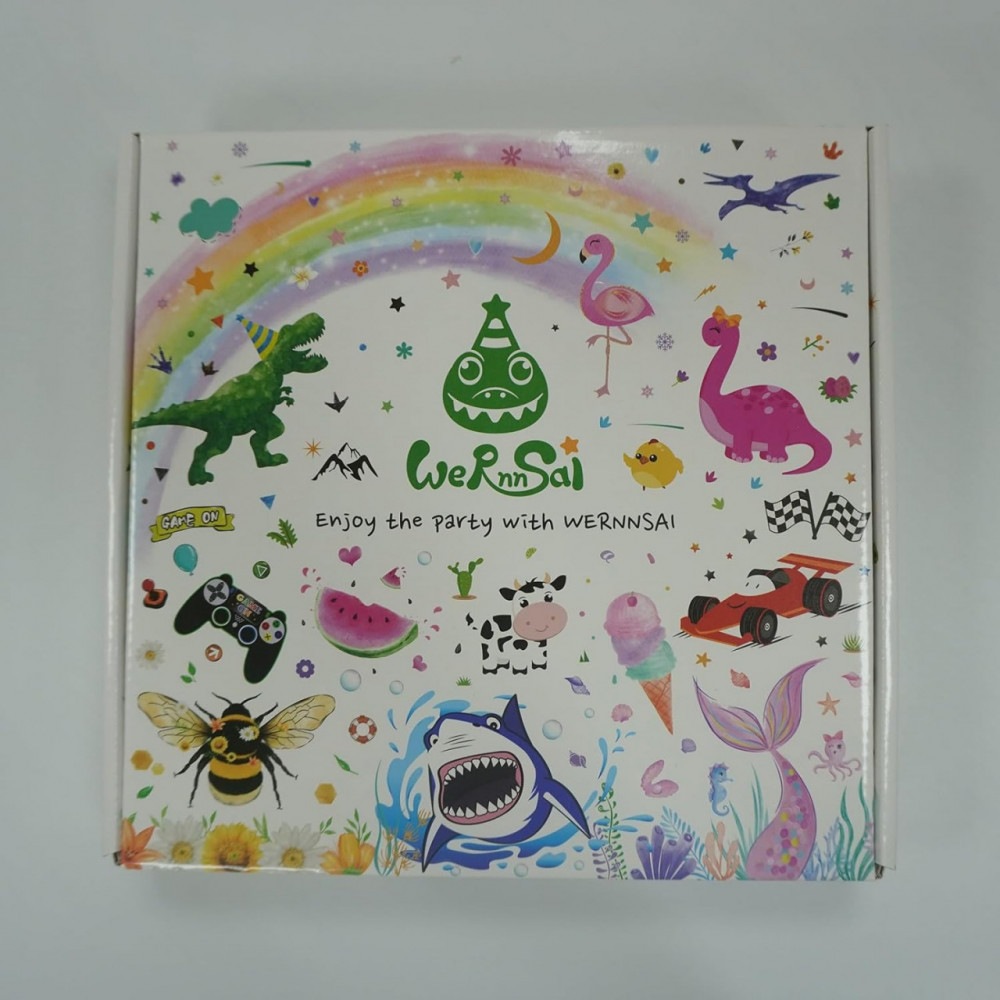 Set de vesela pentru petrecere WERNNSAI, multicolor, hartie, 48 piese