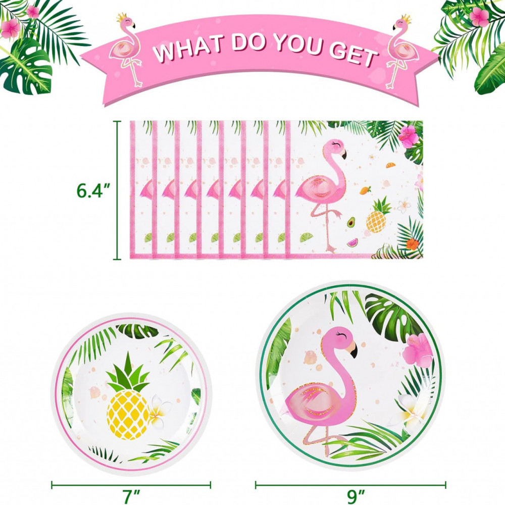 Set de vesela pentru petrecere WERNNSAI, multicolor, hartie, 48 piese