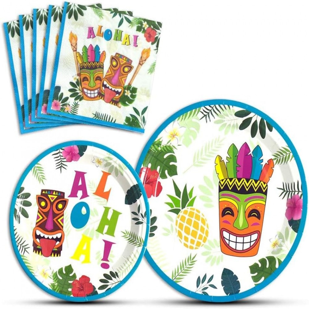 Set vesela pentru petrecere Wernnsai, hartie, multicolor, 48 piese