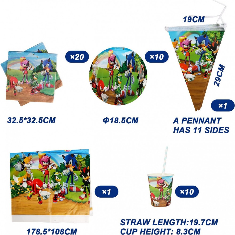 Set de vesela pentru petrecere copii Gxhong, hartie, multicolor, 52 piese