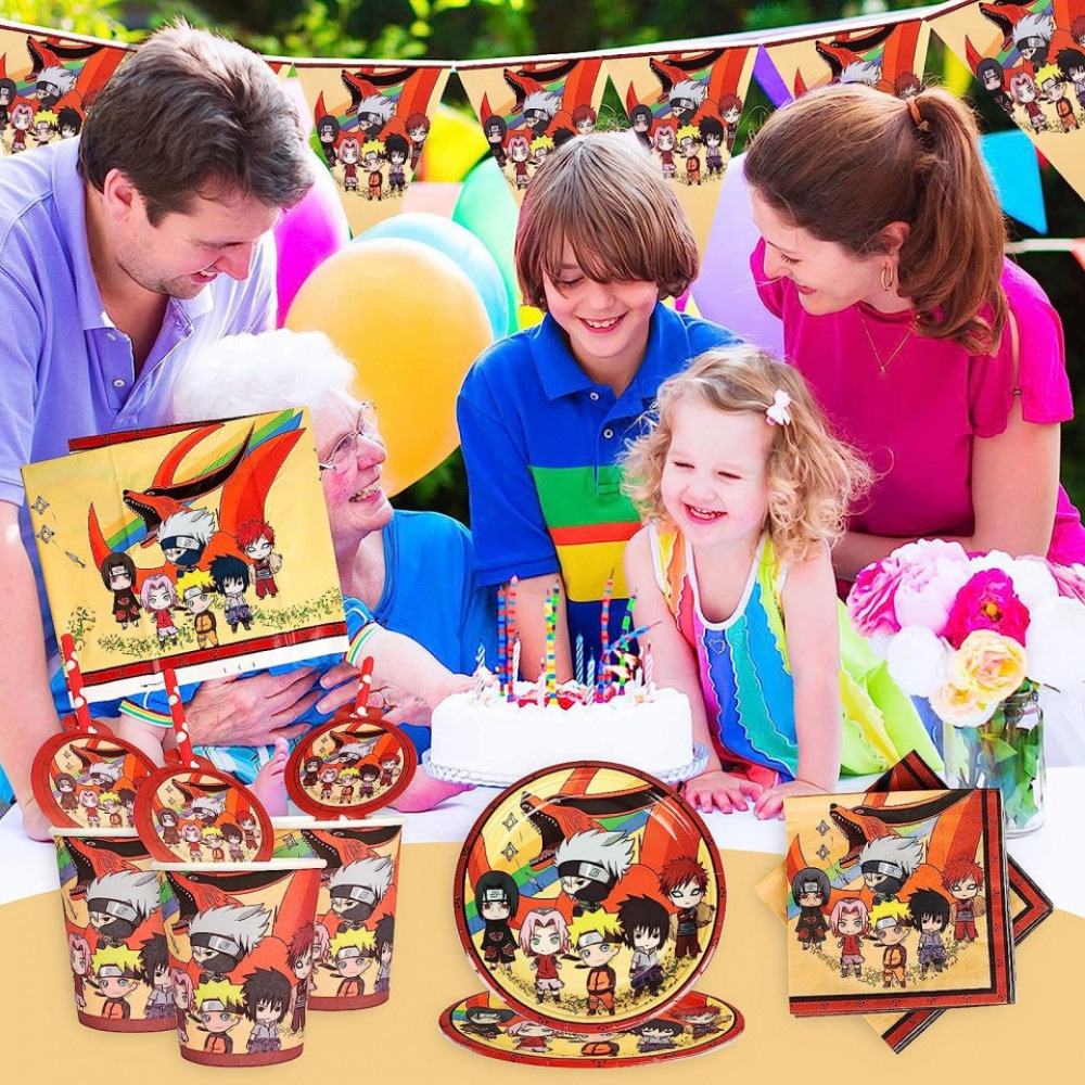 Set de vesela pentru petrecere Yisscen, hartie, multicolor, 52 bucati