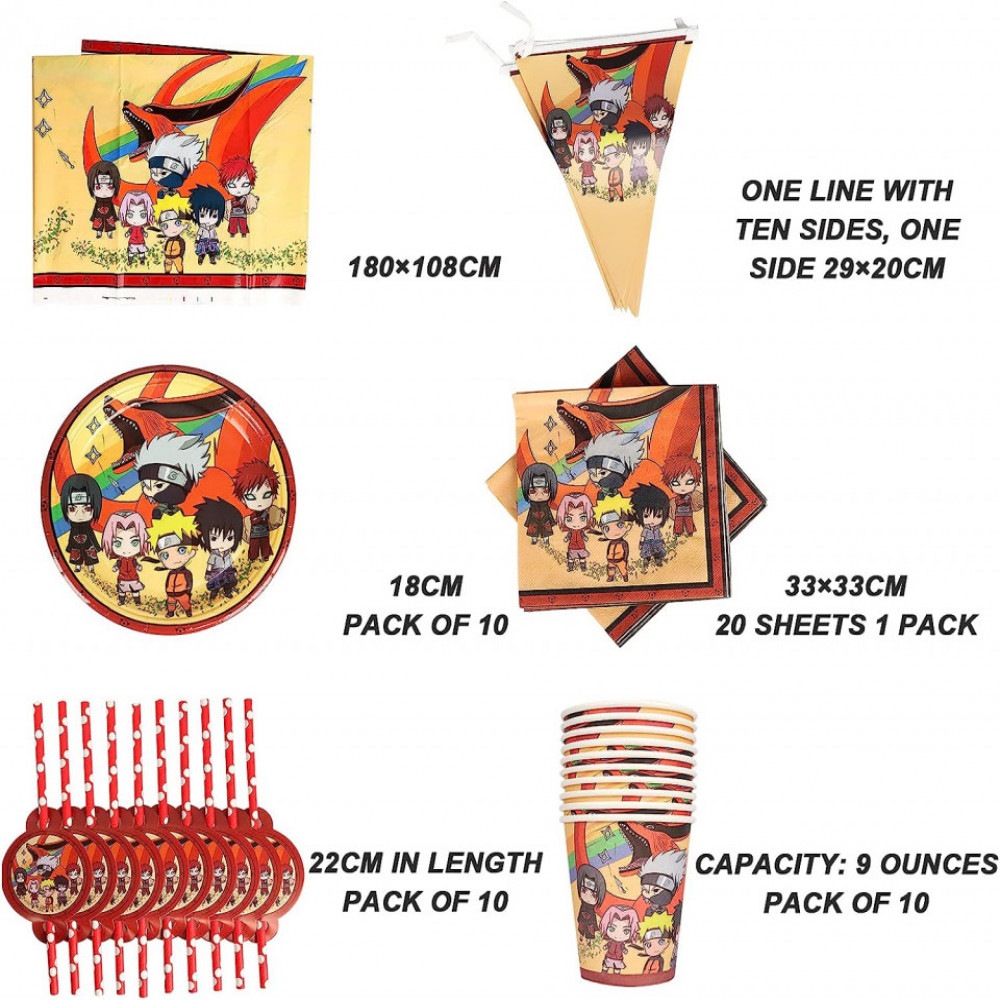 Set de vesela pentru petrecere Yisscen, hartie, multicolor, 52 bucati