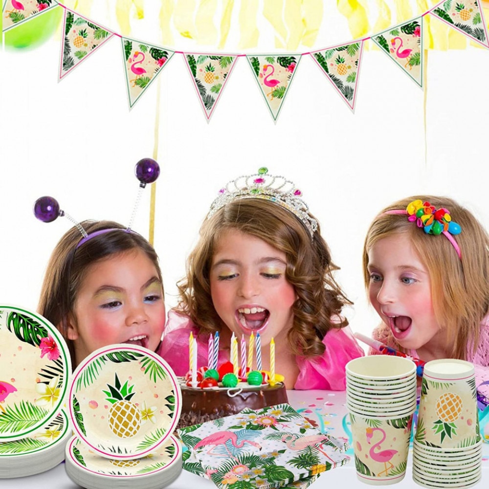Set de vesela Amycute, hartie, multicolor, 60 piese