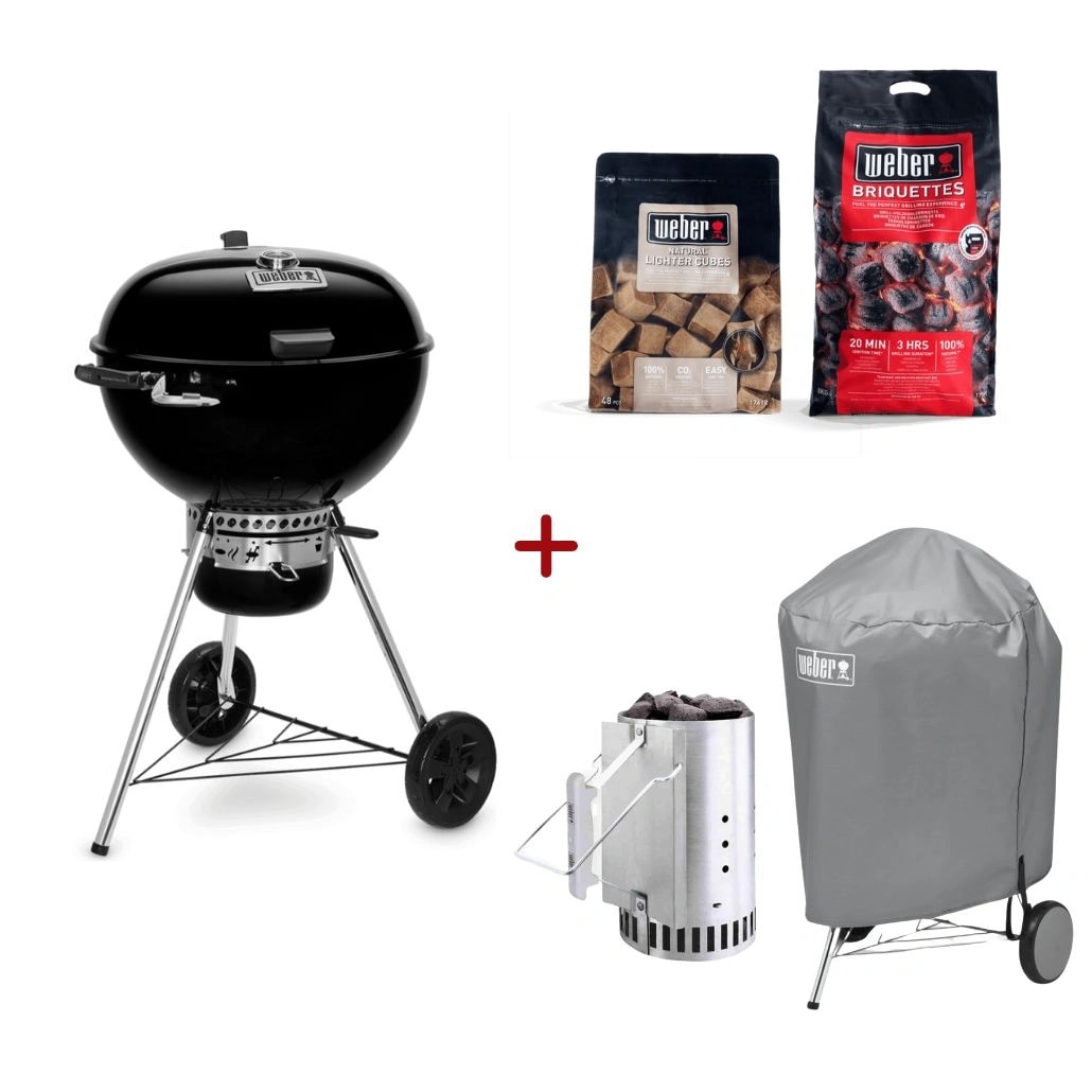 Pro pack Weber gratar Master-Touch Premium GBS E-5775, cu grilaj de fonta, pe carbuni