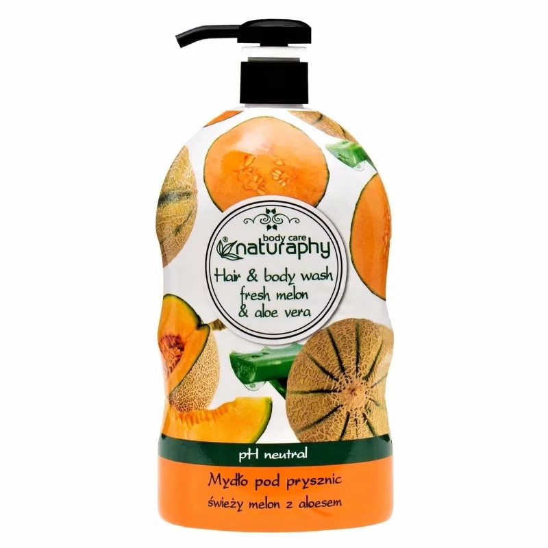 Gel de dus Naturaphy, Cu pepene galben si aloe vera, Cantitate 1000 ml