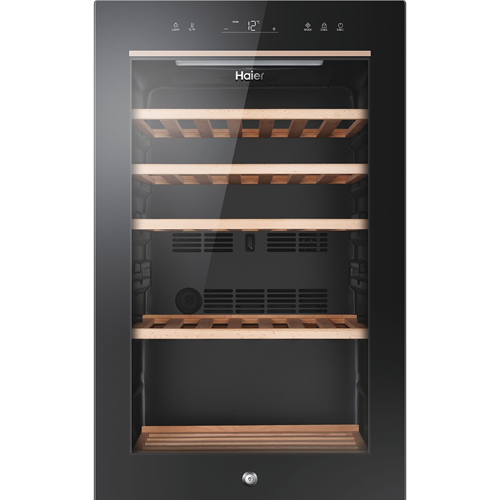 Racitor de vinuri HAIER HWS49GA, 49 sticle, H 82 cm, Clasa F, negru