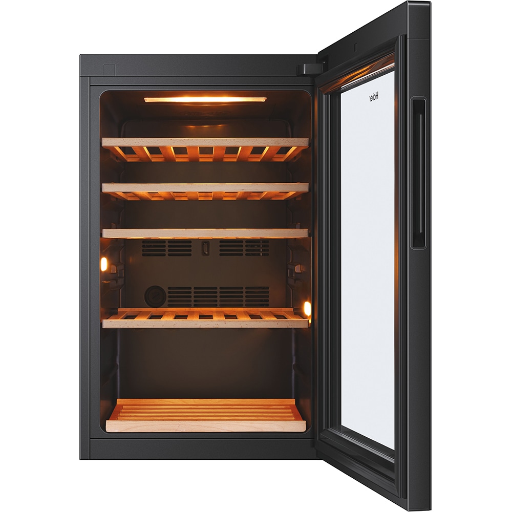 Racitor de vinuri HAIER HWS49GA, 49 sticle, H 82 cm, Clasa F, negru