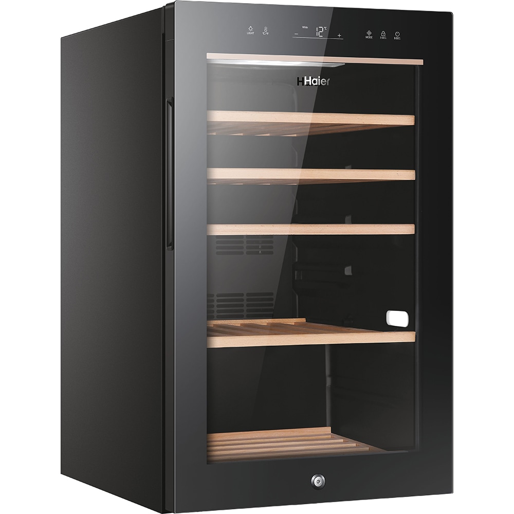 Racitor de vinuri HAIER HWS49GA, 49 sticle, H 82 cm, Clasa F, negru