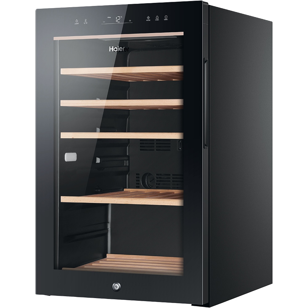 Racitor de vinuri HAIER HWS49GA, 49 sticle, H 82 cm, Clasa F, negru