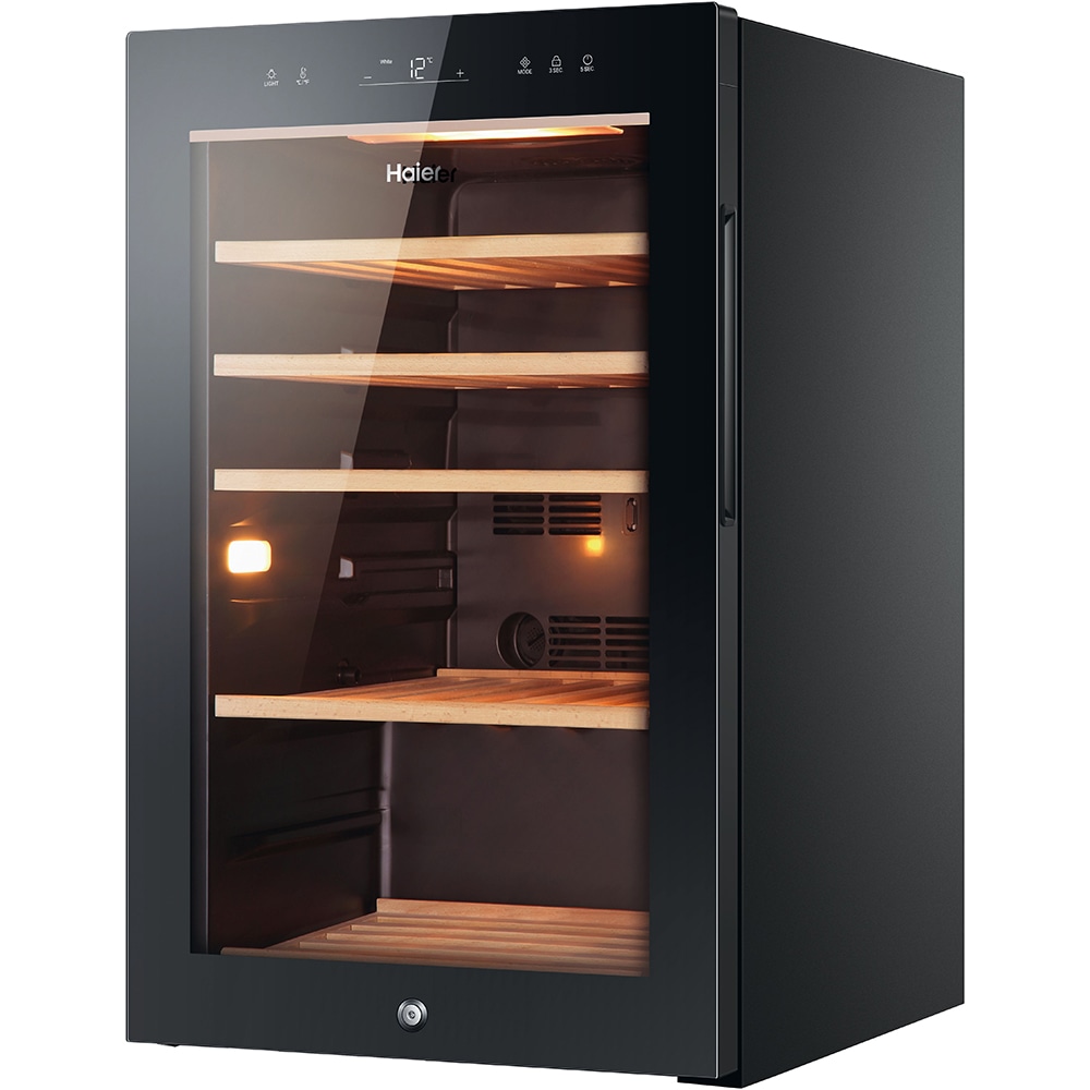 Racitor de vinuri HAIER HWS49GA, 49 sticle, H 82 cm, Clasa F, negru