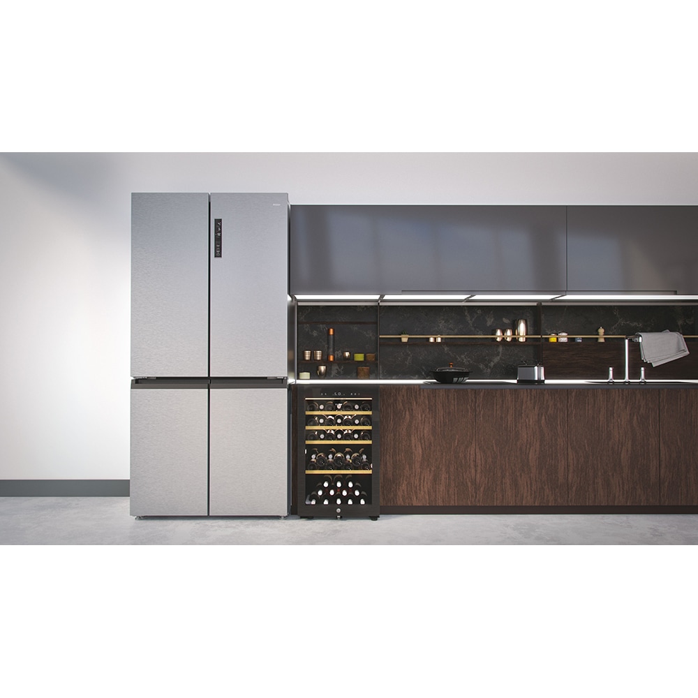 Racitor de vinuri HAIER HWS49GA, 49 sticle, H 82 cm, Clasa F, negru