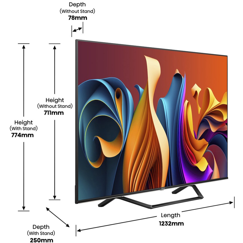 Televizor QLED Smart HISENSE 55A7NQ, Ultra HD 4K, HDR, 139cm