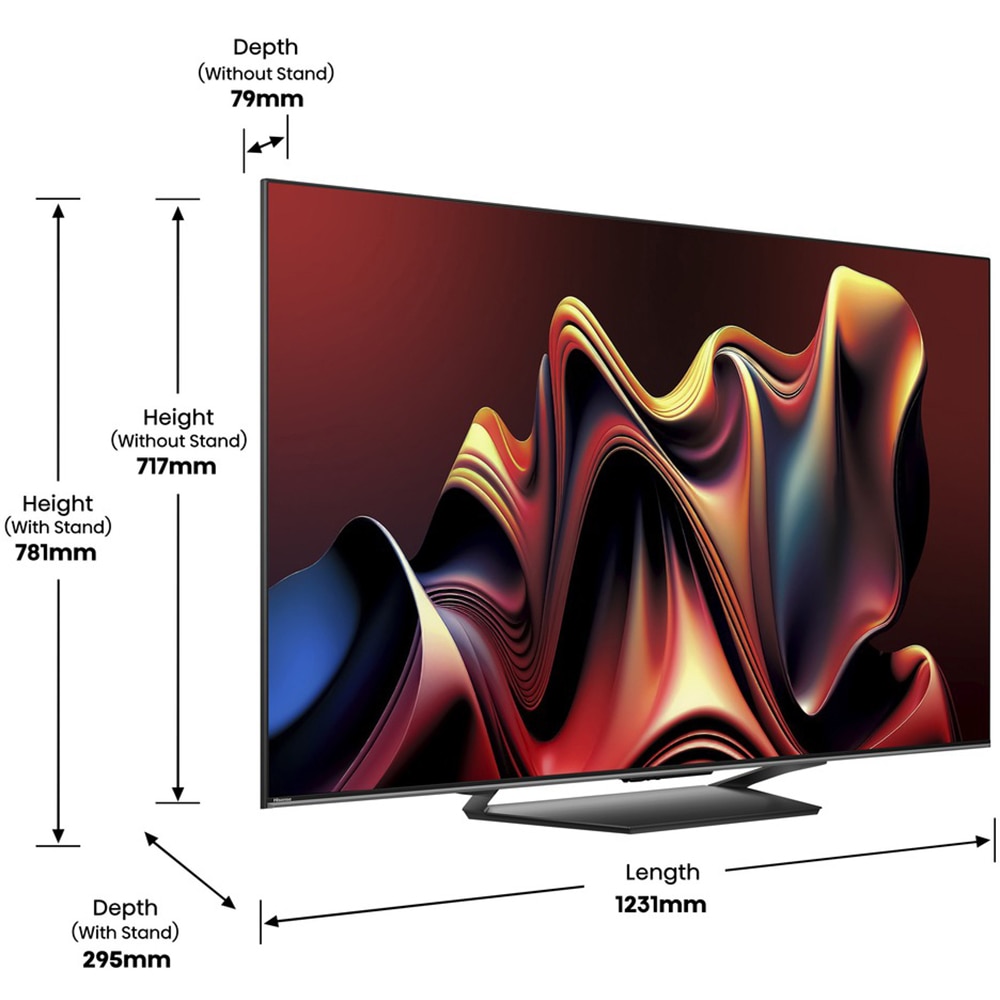 Televizor MiniLED ULED Smart HISENSE 55U7NQ, Ultra HD 4K, HDR, 139cm