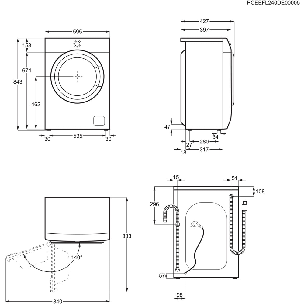 Masina de spalat rufe frontala slim ELECTROLUX PerfectCare600 EW6SM426BE, 6 kg, 1200rpm, Clasa B, alb