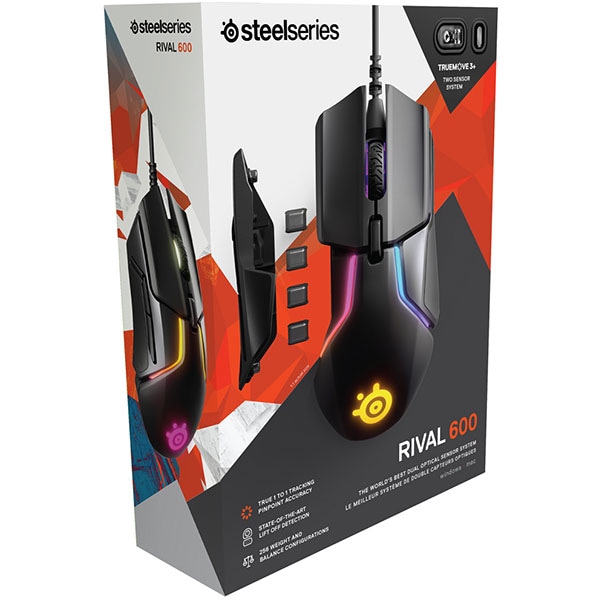 Mouse Gaming STEELSERIES Rival 600, 12000 dpi, negru
