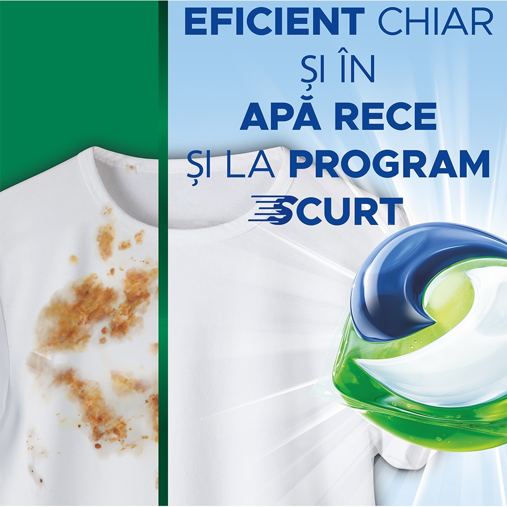 Detergent capsule ARIEL All in One Pods Mountain Spring, 50 spalari