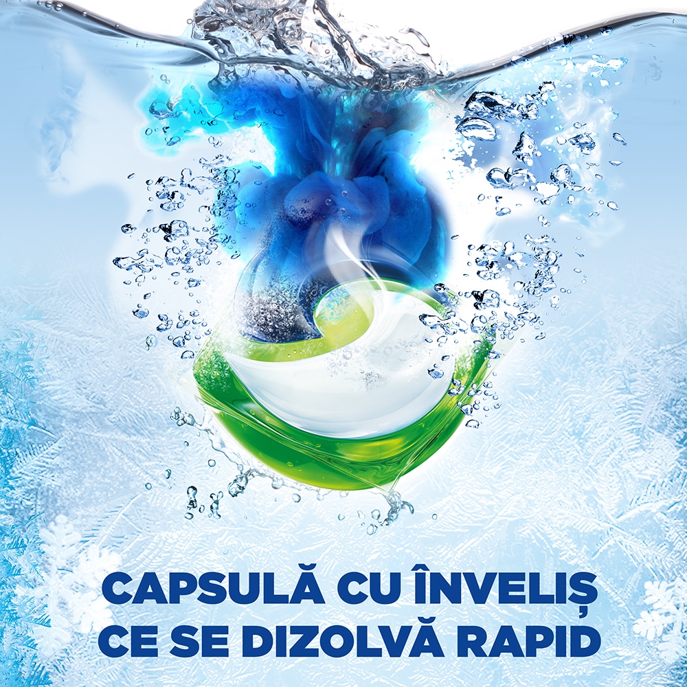 Detergent capsule ARIEL All in One Pods Mountain Spring, 50 spalari