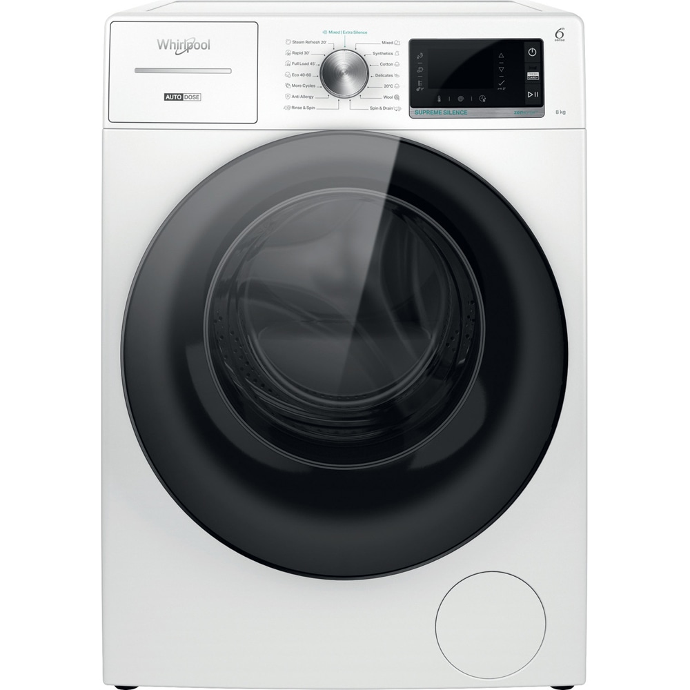 Masina de spalat rufe frontala WHIRLPOOL W7X W845WB EE, 8 kg, 1400rpm, Clasa B, alb