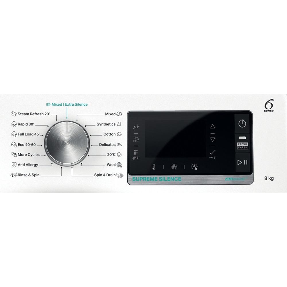 Masina de spalat rufe frontala WHIRLPOOL W7X W845WB EE, 8 kg, 1400rpm, Clasa B, alb