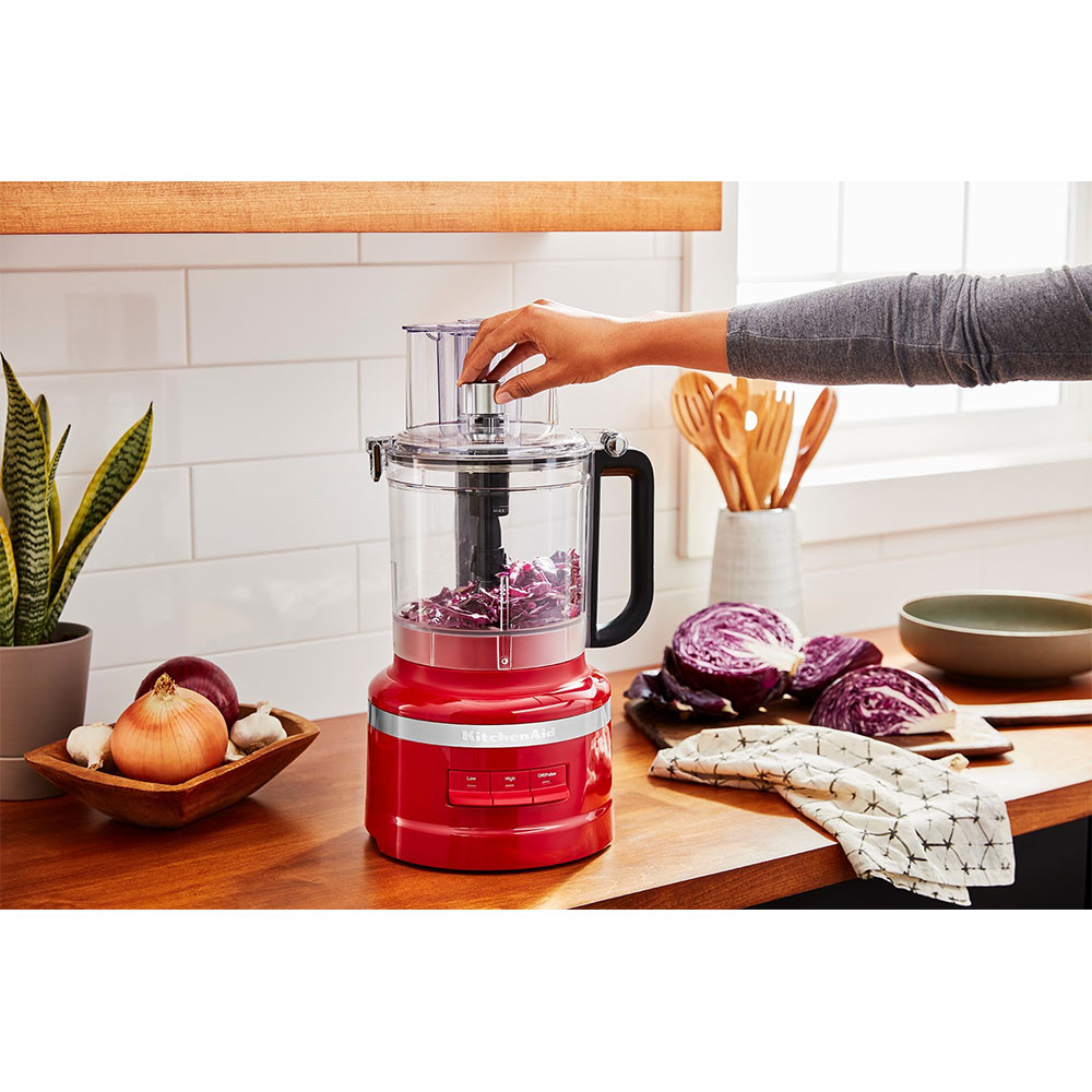 Robot de bucatarie KITCHENAID Empire Red 5KFP1319, 3.1l, 400W, 3 trepte de viteza, rosu-gri