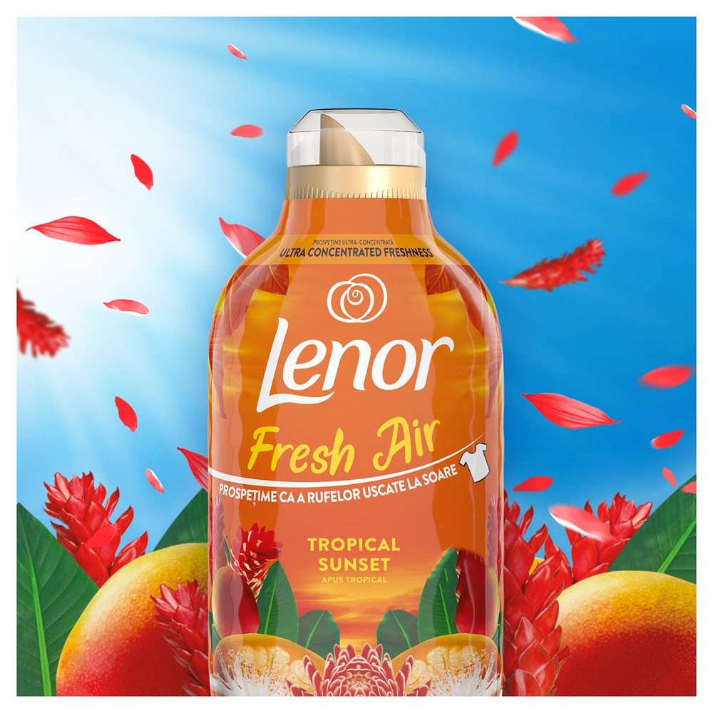 Balsam de rufe LENOR Fresh Air Effect Tropical Sunset, 770 ml, 55 spalari