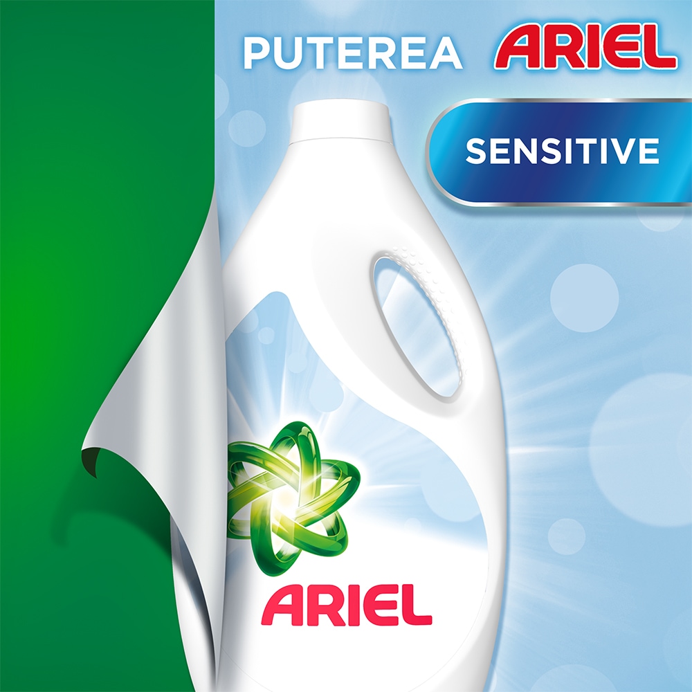 Detergent lichid ARIEL Sensitive Skin, 2 l, 40 spalari