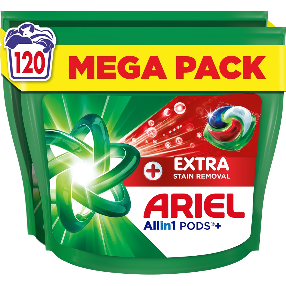 Detergent capsule ARIEL Allin1 PODS +Extra Stain Removal, 120 spalari