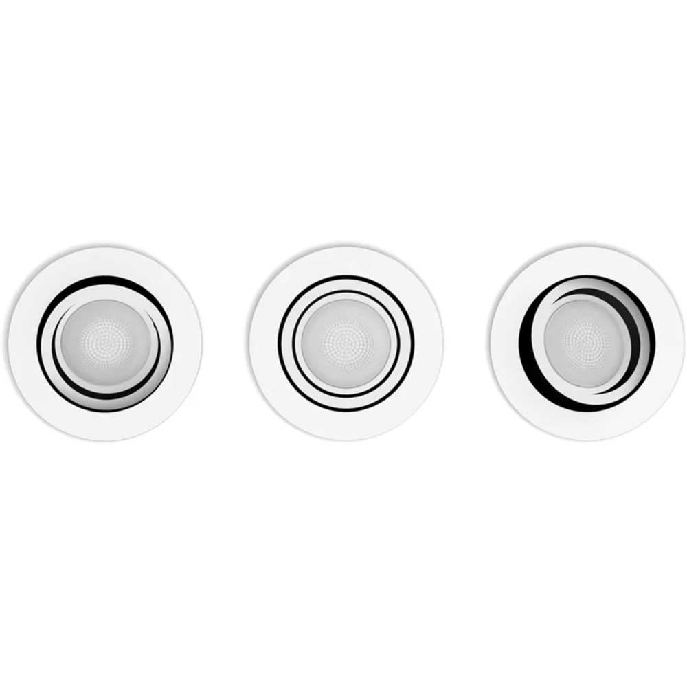 Set 3 spoturi LED smart PHILIPS HUE Centura, 3 x 5.7W, 350lm, IP20, alb