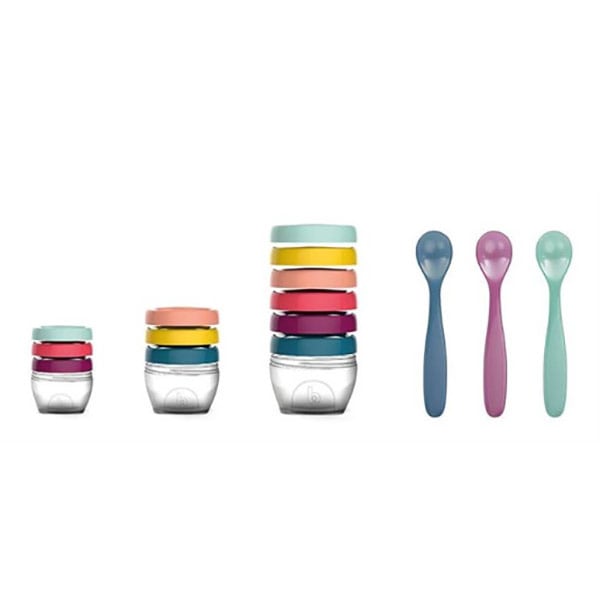 Recipiente stocare hrana BABYMOOV A004310, 27 piese, multicolor