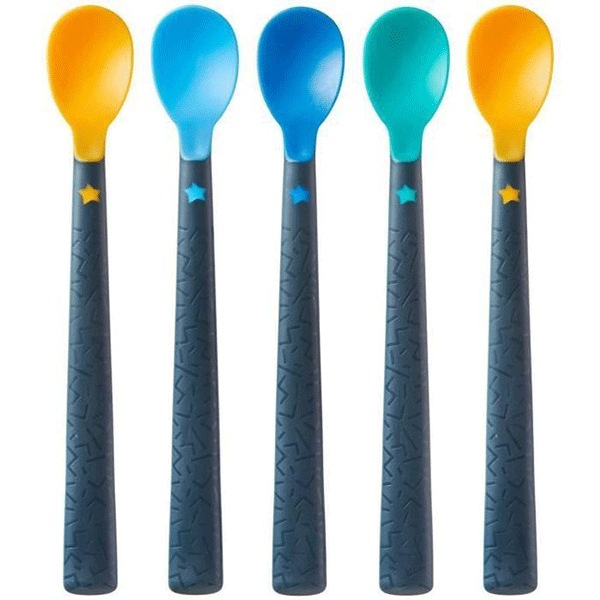 Set lingurite TOMMEE TIPPEE, 4 luni+, 5 buc, multicolor