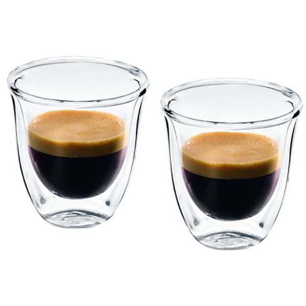 Set pahare espresso DELONGHI, 6 piese, 90 ml, sticla