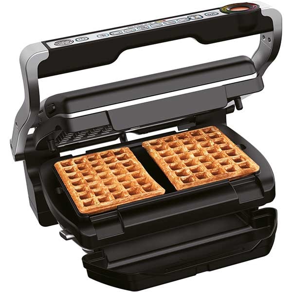 Set 2 placi goffre TEFAL OptiGrill+ XA723812, negru