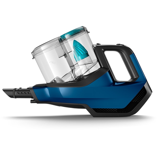 Aspirator vertical PHILIPS SpeedPro Aqua FC6719/01, 0.4l, 21.6V, autonomie max 50 min, PowerCyclone 7, albastru-negru