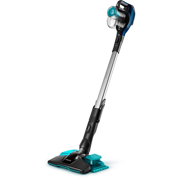 Aspirator vertical PHILIPS SpeedPro Aqua FC6719/01, 0.4l, 21.6V, autonomie max 50 min, PowerCyclone 7, albastru-negru