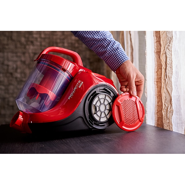 Aspirator fara sac ROWENTA Swift Power Cyclonic RO2913EA, 1.2l, 750W, 77dB, rosu-negru