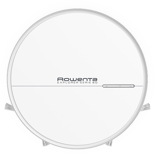 Aspirator robot ROWENTA X-Plorer Allergy Serie 60 RR7447WH, 0.36l, 14.8V, autonomie max 90 min, Sistem Aqua Force, functie mop, alb