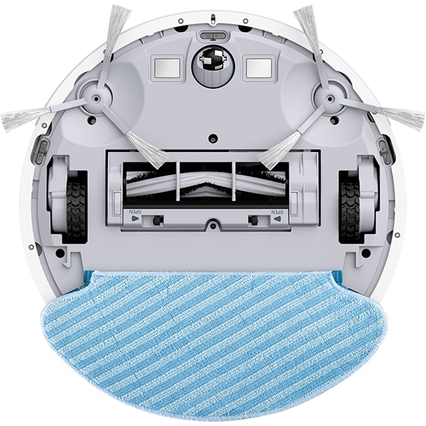 Aspirator robot ROWENTA X-Plorer Allergy Serie 60 RR7447WH, 0.36l, 14.8V, autonomie max 90 min, Sistem Aqua Force, functie mop, alb