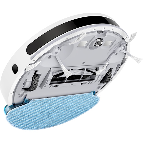 Aspirator robot ROWENTA X-Plorer Allergy Serie 60 RR7447WH, 0.36l, 14.8V, autonomie max 90 min, Sistem Aqua Force, functie mop, alb