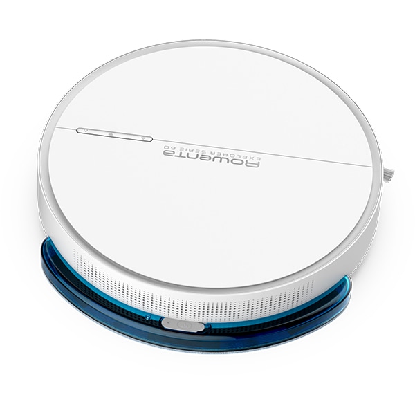 Aspirator robot ROWENTA X-Plorer Allergy Serie 60 RR7447WH, 0.36l, 14.8V, autonomie max 90 min, Sistem Aqua Force, functie mop, alb