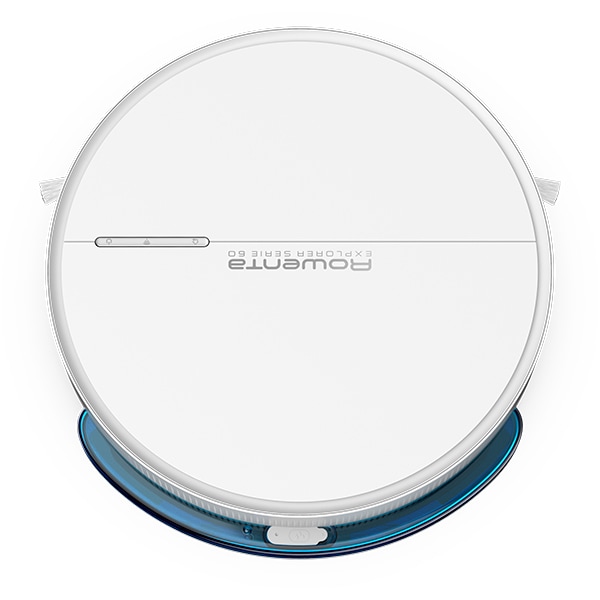 Aspirator robot ROWENTA X-Plorer Allergy Serie 60 RR7447WH, 0.36l, 14.8V, autonomie max 90 min, Sistem Aqua Force, functie mop, alb
