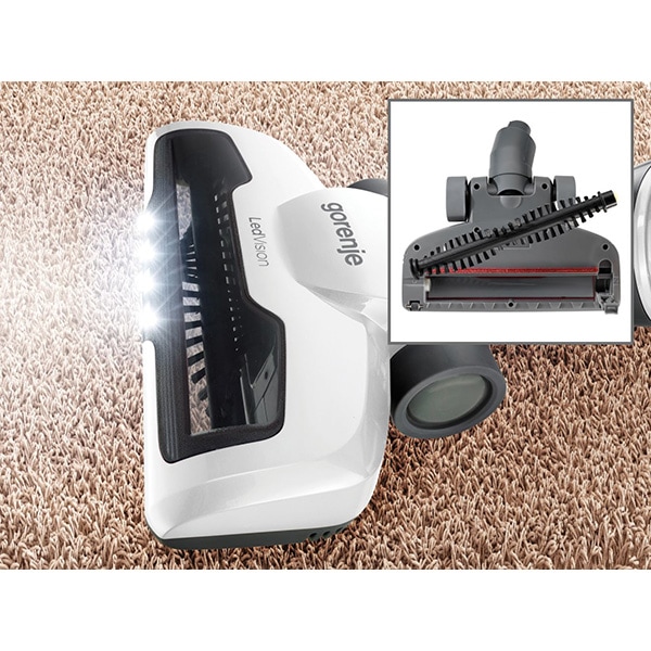 Aspirator vertical GORENJE Freestyle SVC180FW, 0.6l, 18V, autonomie max 45 min, iluminare LED, alb-gri inchis