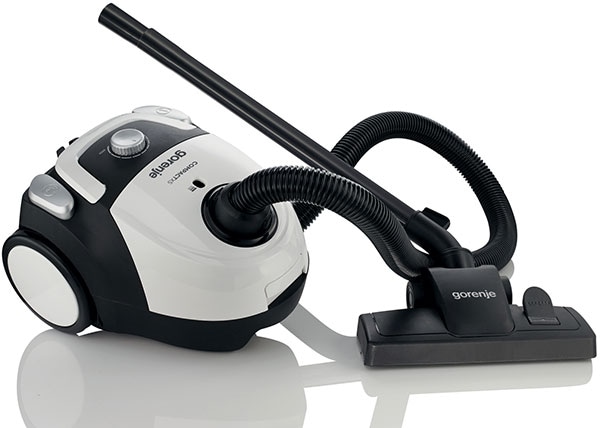 Aspirator cu sac GORENJE Compact XS VCEA11CXWII, 2l, 750W, 78dB, alb-negru 