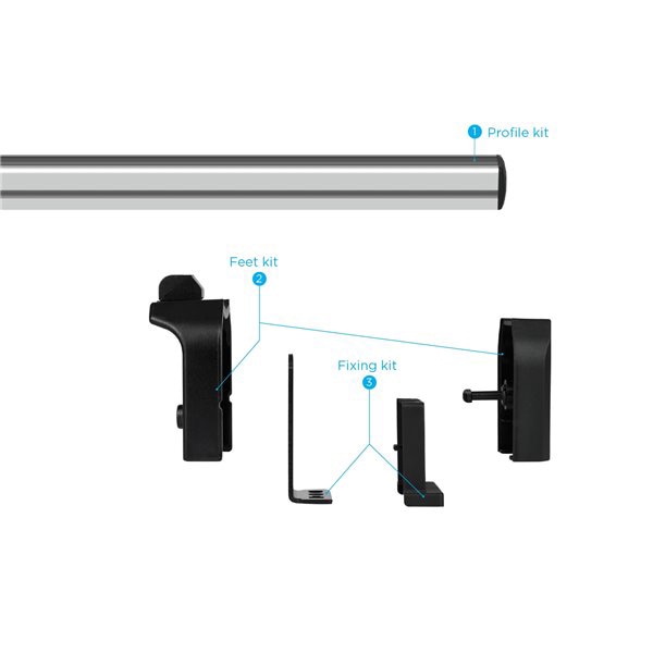Bare transversale MENABO Professional, Fiat Doblo Cargo, 2001-2009, 135 cm