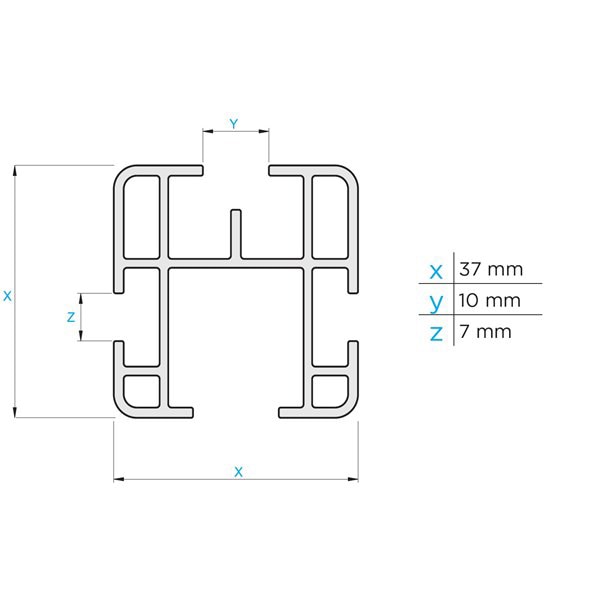Bare transversale MENABO Professional, Fiat Doblo Cargo, 2001-2009, 135 cm